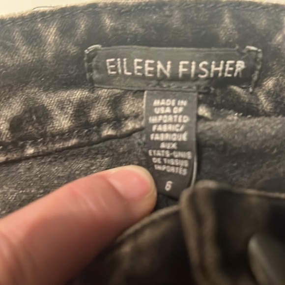 EILEEN FISHER Acid Wash Skinny Velvet Pants Size 6 - Picture 5 of 5